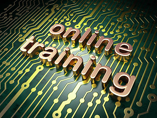 Image showing Education concept: Online Training on circuit board background