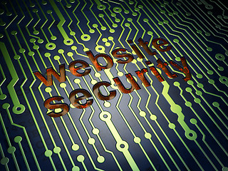 Image showing Privacy concept: Website Security on circuit board background