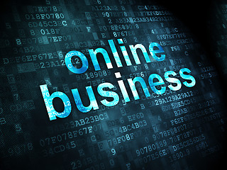 Image showing Finance concept: Online Business on digital background