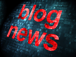 Image showing News concept: Blog News on digital background