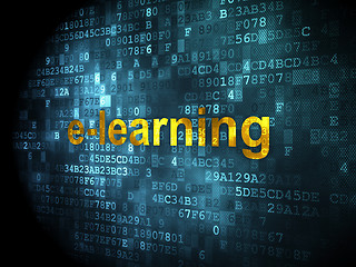 Image showing Education concept: E-learning on digital background