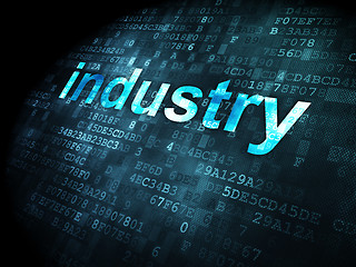 Image showing Finance concept: Industry on digital background