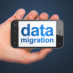 Image showing Information concept: Data Migration on smartphone