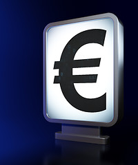 Image showing Currency concept: Euro on billboard background