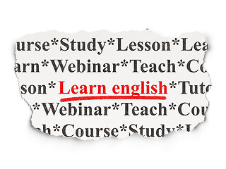 Image showing Education concept: Learn English on Paper background