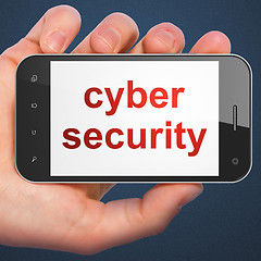 Image showing Protection concept: Cyber Security on smartphone