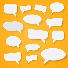 Image showing Set of various abstract speech bubbles
