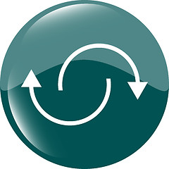 Image showing abstract circles lines (arrows) on web glossy icon (button)