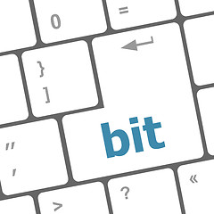 Image showing bit enter button on computer pc keyboard key