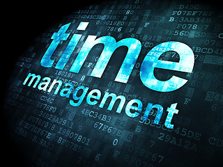 Image showing Time concept: Time Management on digital background