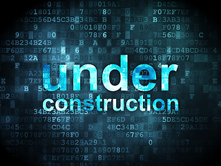 Image showing SEO web development concept: Under Construction on digital backg