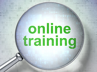 Image showing Education concept: Online Training with optical glass