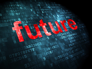 Image showing Timeline concept: Future on digital background