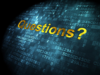 Image showing Education concept: Questions? on digital background