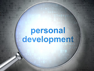 Image showing Education concept: Personal Development with optical glass