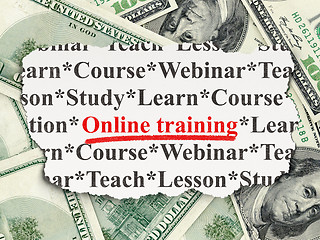 Image showing Education concept: Online Training on Money background