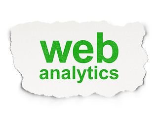 Image showing Web development concept: Web Analytics on Paper background