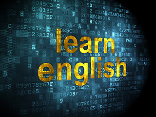 Image showing Education concept: Learn English on digital background