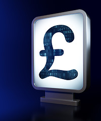 Image showing Currency concept: Pound on billboard background