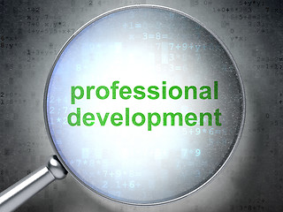 Image showing Education concept: Professional Development with optical glass