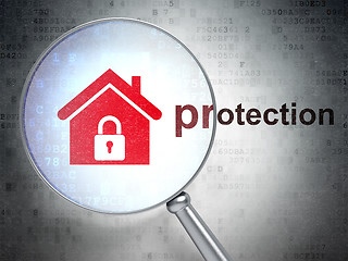 Image showing Protection concept: Home and Protection with optical glass