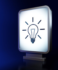 Image showing Business concept: Light Bulb on billboard background