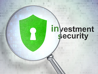 Image showing Security concept: Shield With Keyhole and Investment Security wi