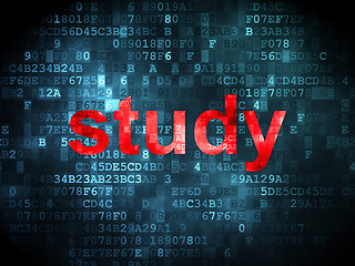 Image showing Education concept: Study on digital background