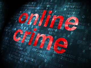 Image showing Privacy concept: Online Crime on digital background