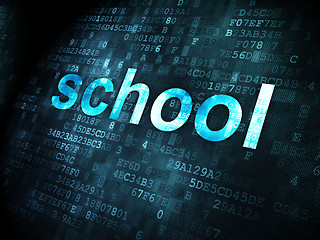 Image showing Education concept: School on digital background