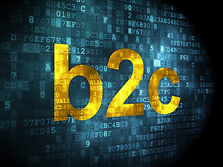 Image showing Business concept: B2c on digital background