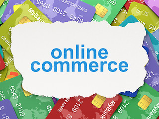 Image showing Finance concept: Online Commerce on Credit Card background