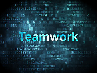 Image showing Business concept: Teamwork on digital background