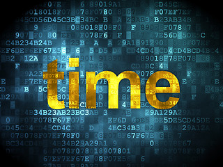 Image showing Time concept: Time on digital background