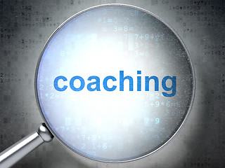 Image showing Education concept: Coaching with optical glass