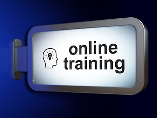 Image showing Education concept: Online Training and Head With Lightbulb on bi