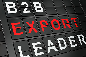 Image showing Business concept: Export on airport board background