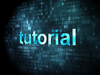 Image showing Education concept: Tutorial on digital background