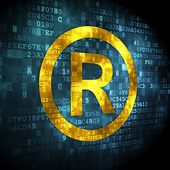 Image showing Law concept: Registered on digital background