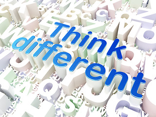 Image showing Education concept: Think Different on alphabet background