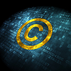 Image showing Law concept: Copyright on digital background