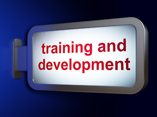 Image showing Education concept: Training and Development on billboard backgro