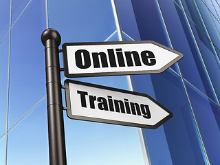 Image showing Education concept: Online Training on Building background