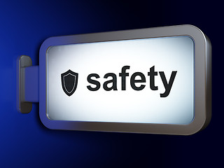 Image showing Privacy concept: Safety and Shield on billboard background