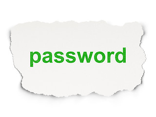 Image showing Protection concept: Password on Paper background