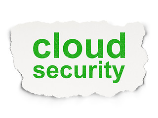 Image showing Protection concept: Cloud Security on Paper background
