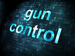 Image showing Privacy concept: Gun Control on digital background