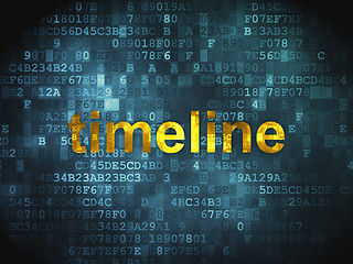 Image showing Timeline concept: Timeline on digital background