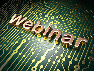 Image showing Education concept: Webinar on circuit board background