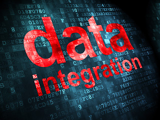 Image showing Information concept: Data Integration on digital background
